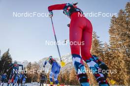 05.02.2023, Toblach, Italy (ITA): Alayna Sonnesyn (USA), Maja Dahlqvist (SWE), (l-r)  - FIS world cup cross-country, relay, Toblach (ITA). www.nordicfocus.com. © Modica/NordicFocus. Every downloaded picture is fee-liable.