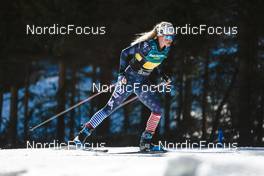 05.02.2023, Toblach, Italy (ITA): Jessie Diggins (USA) - FIS world cup cross-country, relay, Toblach (ITA). www.nordicfocus.com. © Modica/NordicFocus. Every downloaded picture is fee-liable.