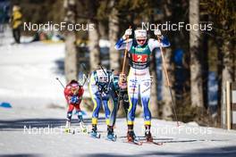 05.02.2023, Toblach, Italy (ITA): Emma Ribom (SWE), Laura Gimmler (GER), (l-r)  - FIS world cup cross-country, relay, Toblach (ITA). www.nordicfocus.com. © Modica/NordicFocus. Every downloaded picture is fee-liable.