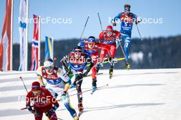 05.02.2023, Toblach, Italy (ITA): Richard Jouve (FRA), Sindre Bjoernestad Skar (NOR), (l-r)  - FIS world cup cross-country, relay, Toblach (ITA). www.nordicfocus.com. © Modica/NordicFocus. Every downloaded picture is fee-liable.
