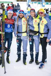 05.02.2023, Toblach, Italy (ITA): Florian Notz (GER), Janosch Brugger (GER), Friedrich Moch (GER), Jonas Dobler (GER), (l-r)  - FIS world cup cross-country, relay, Toblach (ITA). www.nordicfocus.com. © Modica/NordicFocus. Every downloaded picture is fee-liable.
