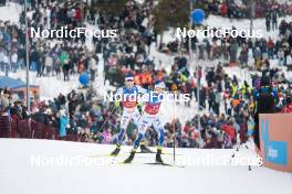 11.03.2023, Oslo, Norway (NOR): Gustaf Berglund (SWE), Simon Andersson (SWE), (l-r)  - FIS world cup cross-country, mass men, Oslo (NOR). www.nordicfocus.com. © Modica/NordicFocus. Every downloaded picture is fee-liable.