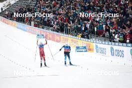 11.03.2023, Oslo, Norway (NOR): Mika Vermeulen (AUT), Imanol Rojo (ESP), (l-r)  - FIS world cup cross-country, mass men, Oslo (NOR). www.nordicfocus.com. © Modica/NordicFocus. Every downloaded picture is fee-liable.