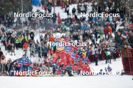 11.03.2023, Oslo, Norway (NOR): Johannes Hoesflot Klaebo (NOR), Paal Golberg (NOR), (l-r)  - FIS world cup cross-country, mass men, Oslo (NOR). www.nordicfocus.com. © Modica/NordicFocus. Every downloaded picture is fee-liable.