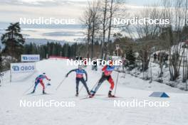 11.03.2023, Oslo, Norway (NOR): Gus Schumacher (USA), Olivier Leveille (CAN), (l-r)  - FIS world cup cross-country, mass men, Oslo (NOR). www.nordicfocus.com. © Modica/NordicFocus. Every downloaded picture is fee-liable.