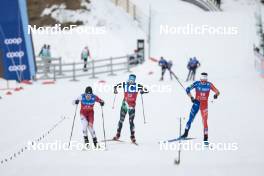 11.03.2023, Oslo, Norway (NOR): Naoto Baba (JPN), Lorenzo Romano (ITA), Clement Parisse (FRA), (l-r)  - FIS world cup cross-country, mass men, Oslo (NOR). www.nordicfocus.com. © Modica/NordicFocus. Every downloaded picture is fee-liable.