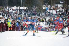 11.03.2023, Oslo, Norway (NOR): Harald Oestberg Amundsen (NOR), Florian Notz (GER), Hans Christer Holund (NOR), Martin Loewstroem Nyenget (NOR), (l-r)  - FIS world cup cross-country, mass men, Oslo (NOR). www.nordicfocus.com. © Modica/NordicFocus. Every downloaded picture is fee-liable.