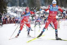 11.03.2023, Oslo, Norway (NOR): Harald Oestberg Amundsen (NOR), Martin Loewstroem Nyenget (NOR), (l-r)  - FIS world cup cross-country, mass men, Oslo (NOR). www.nordicfocus.com. © Modica/NordicFocus. Every downloaded picture is fee-liable.