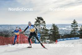 12.03.2023, Oslo, Norway (NOR): Delphine Claudel (FRA), Victoria Carl (GER), (l-r)  - FIS world cup cross-country, mass women, Oslo (NOR). www.nordicfocus.com. © Modica/NordicFocus. Every downloaded picture is fee-liable.