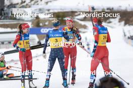 12.03.2023, Oslo, Norway (NOR): Margrethe Bergane (NOR), Jessie Diggins (USA), Tiril Udnes Weng (NOR), (l-r)  - FIS world cup cross-country, mass women, Oslo (NOR). www.nordicfocus.com. © Modica/NordicFocus. Every downloaded picture is fee-liable.