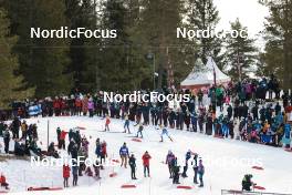 12.03.2023, Oslo, Norway (NOR): Karoline Simpson-Larsen (NOR), Hailey Swirbul (USA), Alayna Sonnesyn (USA), Lovisa Modig (SWE), (l-r)  - FIS world cup cross-country, mass women, Oslo (NOR). www.nordicfocus.com. © Modica/NordicFocus. Every downloaded picture is fee-liable.