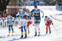 14.03.2023, Drammen, Norway (NOR): Moa Lundgren (SWE), Jonna Sundling (SWE), Kristine Stavaas Skistad (NOR), (l-r)  - FIS world cup cross-country, individual sprint, Drammen (NOR). www.nordicfocus.com. © Modica/NordicFocus. Every downloaded picture is fee-liable.