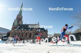 14.03.2023, Drammen, Norway (NOR): Lauri Vuorinen (FIN), Michal Novak (CZE), Richard Jouve (FRA), (l-r)  - FIS world cup cross-country, individual sprint, Drammen (NOR). www.nordicfocus.com. © Modica/NordicFocus. Every downloaded picture is fee-liable.