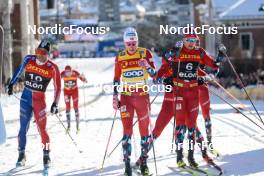 14.03.2023, Drammen, Norway (NOR): Richard Jouve (FRA), Johannes Hoesflot Klaebo (NOR), Erik Valnes (NOR), (l-r)  - FIS world cup cross-country, individual sprint, Drammen (NOR). www.nordicfocus.com. © Modica/NordicFocus. Every downloaded picture is fee-liable.