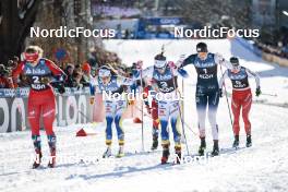 14.03.2023, Drammen, Norway (NOR): Moa Lundgren (SWE), Kristine Stavaas Skistad (NOR), Nadine Faehndrich (SUI), (l-r)  - FIS world cup cross-country, individual sprint, Drammen (NOR). www.nordicfocus.com. © Modica/NordicFocus. Every downloaded picture is fee-liable.