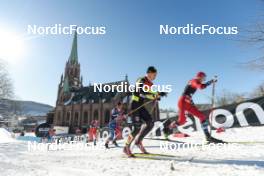 14.03.2023, Drammen, Norway (NOR): Richard Jouve (FRA), Mats Opsal (NOR), Even Northug (NOR), (l-r)  - FIS world cup cross-country, individual sprint, Drammen (NOR). www.nordicfocus.com. © Modica/NordicFocus. Every downloaded picture is fee-liable.
