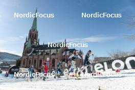 14.03.2023, Drammen, Norway (NOR): Anne Kyllonen (FIN), Maria Hartz Melling (NOR), Eva Urevc (SLO), Moa Lundgren (SWE), Kristine Stavaas Skistad (NOR), (l-r)  - FIS world cup cross-country, individual sprint, Drammen (NOR). www.nordicfocus.com. © Modica/NordicFocus. Every downloaded picture is fee-liable.