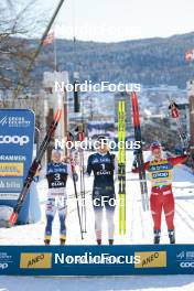 14.03.2023, Drammen, Norway (NOR): Jonna Sundling (SWE), Kristine Stavaas Skistad (NOR), Tiril Udnes Weng (NOR), (l-r) - FIS world cup cross-country, individual sprint, Drammen (NOR). www.nordicfocus.com. © Modica/NordicFocus. Every downloaded picture is fee-liable.