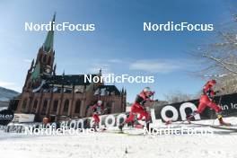 14.03.2023, Drammen, Norway (NOR): Hedda Bakkemo (NOR), Anna Svendsen (NOR), Hedda Oestberg Amundsen (NOR), (l-r)  - FIS world cup cross-country, individual sprint, Drammen (NOR). www.nordicfocus.com. © Modica/NordicFocus. Every downloaded picture is fee-liable.