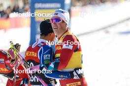 14.03.2023, Drammen, Norway (NOR): Richard Jouve (FRA), Johannes Hoesflot Klaebo (NOR), (l-r)  - FIS world cup cross-country, individual sprint, Drammen (NOR). www.nordicfocus.com. © Modica/NordicFocus. Every downloaded picture is fee-liable.
