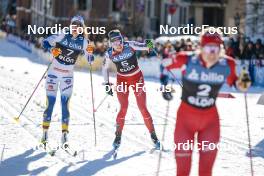 14.03.2023, Drammen, Norway (NOR): Moa Lundgren (SWE), Nadine Faehndrich (SUI), (l-r)  - FIS world cup cross-country, individual sprint, Drammen (NOR). www.nordicfocus.com. © Modica/NordicFocus. Every downloaded picture is fee-liable.