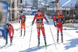 14.03.2023, Drammen, Norway (NOR): Richard Jouve (FRA), Even Northug (NOR), Paal Golberg (NOR), (l-r)  - FIS world cup cross-country, individual sprint, Drammen (NOR). www.nordicfocus.com. © Modica/NordicFocus. Every downloaded picture is fee-liable.