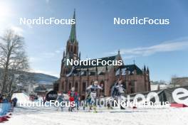 14.03.2023, Drammen, Norway (NOR): Anne Kyllonen (FIN), Maria Hartz Melling (NOR), Eevi-Inkeri Tossavainen (FIN), Moa Lundgren (SWE), Kristine Stavaas Skistad (NOR), (l-r)  - FIS world cup cross-country, individual sprint, Drammen (NOR). www.nordicfocus.com. © Modica/NordicFocus. Every downloaded picture is fee-liable.