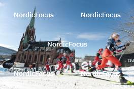14.03.2023, Drammen, Norway (NOR): Hedda Bakkemo (NOR), Anna Svendsen (NOR), Mathilde Myhrvold (NOR), Nadine Faehndrich (SUI), Katerina Janatova (CZE), (l-r)  - FIS world cup cross-country, individual sprint, Drammen (NOR). www.nordicfocus.com. © Modica/NordicFocus. Every downloaded picture is fee-liable.
