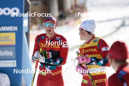 14.03.2023, Drammen, Norway (NOR): Even Northug (NOR), Johannes Hoesflot Klaebo (NOR), (l-r)  - FIS world cup cross-country, individual sprint, Drammen (NOR). www.nordicfocus.com. © Modica/NordicFocus. Every downloaded picture is fee-liable.