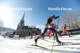14.03.2023, Drammen, Norway (NOR): Simone Mocellini (ITA), Harald Astrup Arnesen (NOR), (l-r)  - FIS world cup cross-country, individual sprint, Drammen (NOR). www.nordicfocus.com. © Modica/NordicFocus. Every downloaded picture is fee-liable.