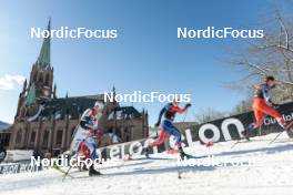 14.03.2023, Drammen, Norway (NOR): Oskar Svensson (SWE), Jules Chappaz (FRA), (l-r)  - FIS world cup cross-country, individual sprint, Drammen (NOR). www.nordicfocus.com. © Modica/NordicFocus. Every downloaded picture is fee-liable.