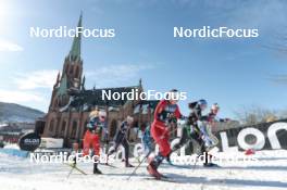 14.03.2023, Drammen, Norway (NOR): Tereza Beranova (CZE), Julia Kern (USA), Lotta Udnes Weng (NOR), Nicole Monsorno (ITA), Maja Dahlqvist (SWE), (l-r)  - FIS world cup cross-country, individual sprint, Drammen (NOR). www.nordicfocus.com. © Modica/NordicFocus. Every downloaded picture is fee-liable.
