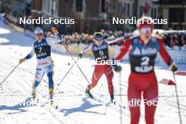 14.03.2023, Drammen, Norway (NOR): Moa Lundgren (SWE), Nadine Faehndrich (SUI), (l-r)  - FIS world cup cross-country, individual sprint, Drammen (NOR). www.nordicfocus.com. © Modica/NordicFocus. Every downloaded picture is fee-liable.