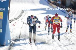 14.03.2023, Drammen, Norway (NOR): Laura Gimmler (GER), Julia Kern (USA), Tiril Udnes Weng (NOR), (l-r)  - FIS world cup cross-country, individual sprint, Drammen (NOR). www.nordicfocus.com. © Modica/NordicFocus. Every downloaded picture is fee-liable.