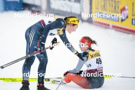 17.03.2023, Falun, Sweden (SWE): Coletta Rydzek (GER), Katherine Stewart-Jones (CAN), (l-r)  - FIS world cup cross-country, 10km, Falun (SWE). www.nordicfocus.com. © Modica/NordicFocus. Every downloaded picture is fee-liable.