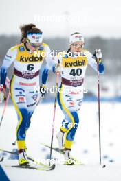 17.03.2023, Falun, Sweden (SWE): Moa Lundgren (SWE), Sofia Henriksson (SWE), (l-r)  - FIS world cup cross-country, 10km, Falun (SWE). www.nordicfocus.com. © Modica/NordicFocus. Every downloaded picture is fee-liable.