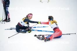 17.03.2023, Falun, Sweden (SWE): Laura Gimmler (GER), Juliette Ducordeau (FRA), (l-r)  - FIS world cup cross-country, 10km, Falun (SWE). www.nordicfocus.com. © Modica/NordicFocus. Every downloaded picture is fee-liable.