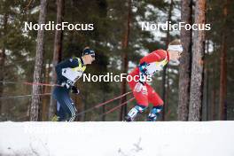 18.03.2023, Falun, Sweden (SWE): Anian Sossau (GER), Haakon Asdoel (NOR), (l-r)  - FIS world cup cross-country, individual sprint, Falun (SWE). www.nordicfocus.com. © Modica/NordicFocus. Every downloaded picture is fee-liable.