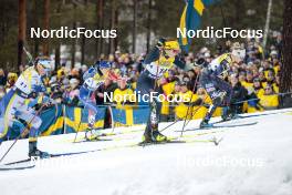 18.03.2023, Falun, Sweden (SWE): Moa Ilar (SWE), Lena Quintin (FRA), Coletta Rydzek (GER), Jessie Diggins (USA), (l-r)  - FIS world cup cross-country, individual sprint, Falun (SWE). www.nordicfocus.com. © Modica/NordicFocus. Every downloaded picture is fee-liable.