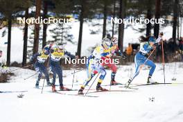 18.03.2023, Falun, Sweden (SWE): Julia Kern (USA), Jonna Sundling (SWE), Jasmin Kahara (FIN), (l-r)  - FIS world cup cross-country, individual sprint, Falun (SWE). www.nordicfocus.com. © Modica/NordicFocus. Every downloaded picture is fee-liable.