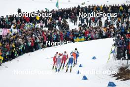 18.03.2023, Falun, Sweden (SWE): Maciej Starega (POL), Renaud Jay (FRA), Valerio Grond (SUI), Even Northug (NOR), Ondrej Cerny (CZE), Calle Halfvarsson (SWE), (l-r)  - FIS world cup cross-country, individual sprint, Falun (SWE). www.nordicfocus.com. © Modica/NordicFocus. Every downloaded picture is fee-liable.