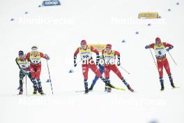 18.03.2023, Falun, Sweden (SWE): Federico Pellegrino (ITA), Haakon Asdoel (NOR), Erik Valnes (NOR), Harald Oestberg Amundsen (NOR), Sindre Bjoernestad Skar (NOR), (l-r)  - FIS world cup cross-country, individual sprint, Falun (SWE). www.nordicfocus.com. © Modica/NordicFocus. Every downloaded picture is fee-liable.