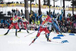 18.03.2023, Falun, Sweden (SWE): Erik Valnes (NOR), Lucas Chanavat (FRA), (l-r)  - FIS world cup cross-country, individual sprint, Falun (SWE). www.nordicfocus.com. © Modica/NordicFocus. Every downloaded picture is fee-liable.