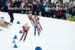 18.03.2023, Falun, Sweden (SWE): Haakon Asdoel (NOR), Lucas Chanavat (FRA), (l-r)  - FIS world cup cross-country, individual sprint, Falun (SWE). www.nordicfocus.com. © Modica/NordicFocus. Every downloaded picture is fee-liable.