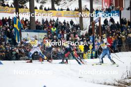 18.03.2023, Falun, Sweden (SWE): Jonna Sundling (SWE), Julia Kern (USA), Laura Gimmler (GER), Jasmin Kahara (FIN), (l-r)  - FIS world cup cross-country, individual sprint, Falun (SWE). www.nordicfocus.com. © Modica/NordicFocus. Every downloaded picture is fee-liable.