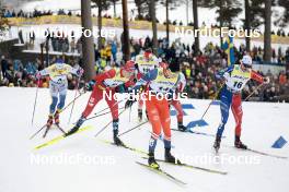 18.03.2023, Falun, Sweden (SWE): Calle Halfvarsson (SWE), Even Northug (NOR), Ondrej Cerny (CZE), Anian Sossau (GER), Renaud Jay (FRA), (l-r)  - FIS world cup cross-country, individual sprint, Falun (SWE). www.nordicfocus.com. © Modica/NordicFocus. Every downloaded picture is fee-liable.