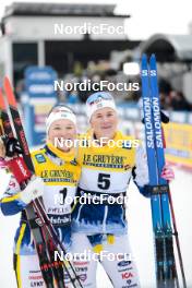 18.03.2023, Falun, Sweden (SWE): Jonna Sundling (SWE), Maja Dahlqvist (SWE), (l-r)  - FIS world cup cross-country, individual sprint, Falun (SWE). www.nordicfocus.com. © Modica/NordicFocus. Every downloaded picture is fee-liable.