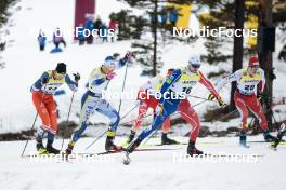 18.03.2023, Falun, Sweden (SWE): Ondrej Cerny (CZE), Calle Halfvarsson (SWE), Renaud Jay (FRA), Valerio Grond (SUI), (l-r)  - FIS world cup cross-country, individual sprint, Falun (SWE). www.nordicfocus.com. © Modica/NordicFocus. Every downloaded picture is fee-liable.