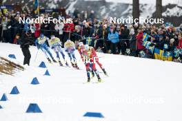 18.03.2023, Falun, Sweden (SWE): Johannes Hoesflot Klaebo (NOR), Lucas Chanavat (FRA), Even Northug (NOR), (l-r)  - FIS world cup cross-country, individual sprint, Falun (SWE). www.nordicfocus.com. © Modica/NordicFocus. Every downloaded picture is fee-liable.