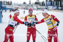 18.03.2023, Falun, Sweden (SWE): Haakon Asdoel (NOR), Erik Valnes (NOR), Johannes Hoesflot Klaebo (NOR), (l-r)  - FIS world cup cross-country, individual sprint, Falun (SWE). www.nordicfocus.com. © Modica/NordicFocus. Every downloaded picture is fee-liable.